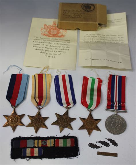 Five Second World War Medals Comprising 1939 45 Star