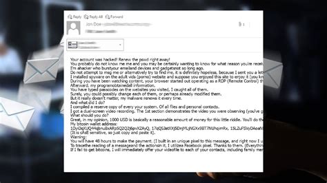 Your Account Was Hacked Email Scam Mypcguru