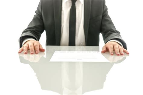 Determined Business Man With Contract Stock Photo Image Of Concept