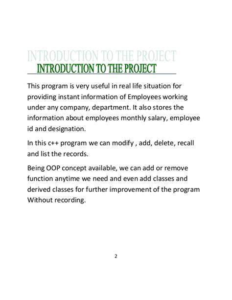 😂 Introduction Examples For Projects Introduction To Projects 2019 01 27
