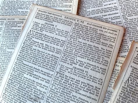 Antique Small Bible Pages 1800s Vintage Book Pages Junk Etsy