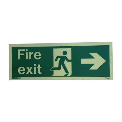 Directional Fire Exit Sign London City Fire