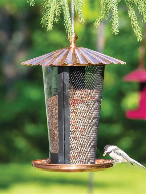 The photograph to the left shows the rain shield used with an aspects oriole feeder. Large Capacity 2-Sided Bird Feeder 12 Cup | Gardener's ...