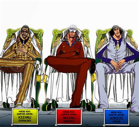 29 One Piece 3 Admirals Sitting Pics Kiralylanygyar
