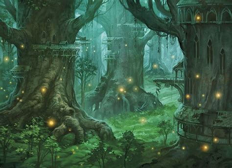 Elven Forest Village Concept Art Pinterest