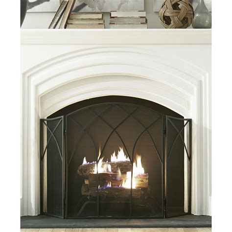 Pleasant Hearth Gothic 3 Panel Steel Fireplace Screen And Reviews Wayfair
