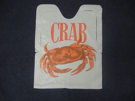 Plastic Disposable Adult Bib With Crab Logochina Wholesale Plastic