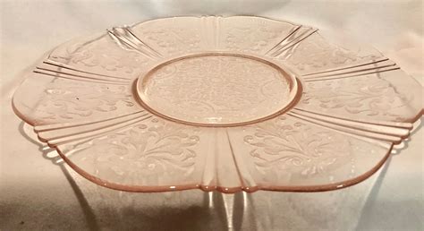 Vintage Blush Pink American Sweetheart Depression Glass Serving Plate
