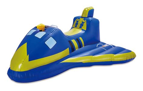 Stella And Finn Inflatable Ride On Spaceship Pool Floattoy With Blaster