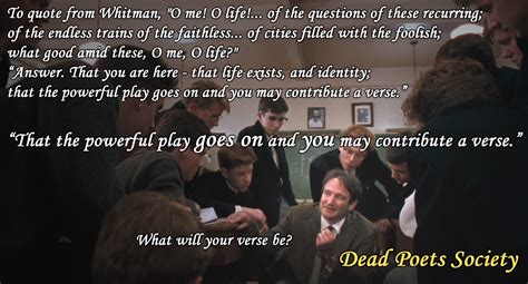 Robin Williams Dead Poets Society What Will Your Verse Be