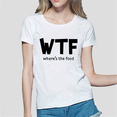 2019 funny wtf women tshirt where s the food print cotton slim tops tees harajuku punk fashion