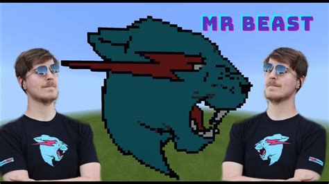 Mrbeast Logo Pixel Art In Minecraft Time Lapse Build Youtube