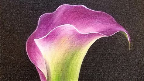 Calla Lily Acrylic Painting Live Tutorial Youtube
