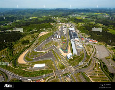 Aerial View Nürburgring In The Spring Pit Lane Race Track The