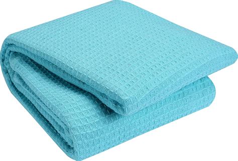 All Season Cotton Thermal Blanket In Waffle Weave Perfect For Layering