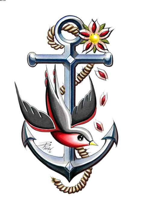 57 Anchor Cross Tattoos Collection