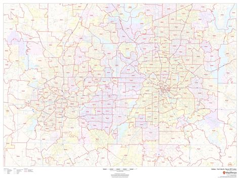 Dallas Texas Zip Code Map