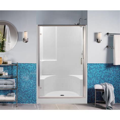 Aquatic Remodeline Acrylx 48 In X 34 In X 72 In 2 Piece Shower Stall With 2 Seats And Center