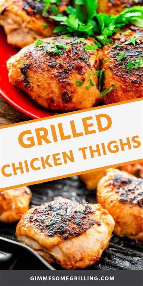 Nothing says sunday like a bbq chicken dinner. Grilled Bone-In Chicken Thighs are tender and juicy. They ...