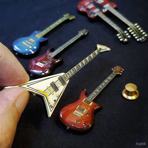 Handmade Guitar Lapel Pins By Hopkk Miniature Guitars Handmade