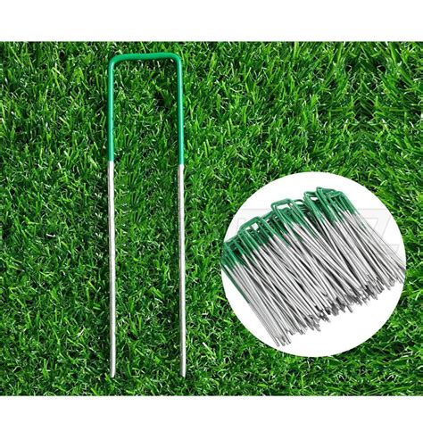 Primeturf Synthetic Artificial Grass Pins Fake Lawn Turf Weedmat U Pegs