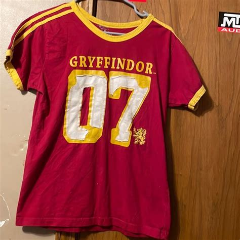 Warner Bros Shirts Red And Gold Harry Potter Quidditch Jersey