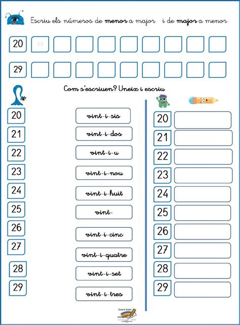 Ficha Online De Numeració Para 1r De Primària Puedes Hacer Los