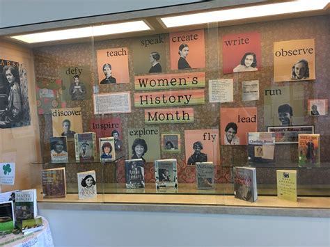 Library Display Womens History Month Womens History Month Women In History Library Displays