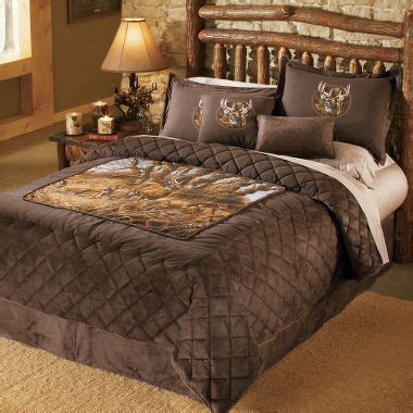 We have been providing hunting cabins to cabela's customers for many years, including a cabin to their past chairman. Cabela's Grand River Lodge™ "Rustic Retreat" Comforter Set : Cabela's | Log cabins | Pinterest ...