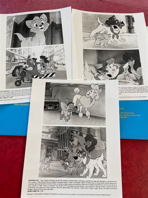 Walt Disneys Oliver And Company Movie Fold Out Press Kit Media Folder