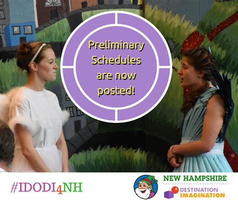 Preliminary Tournament Schedules Posted Nh Destination Imagination