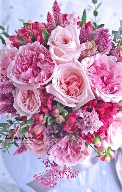 Garden Rose Bouquet Wedding Pink Wedding Flowers Amazing Flowers