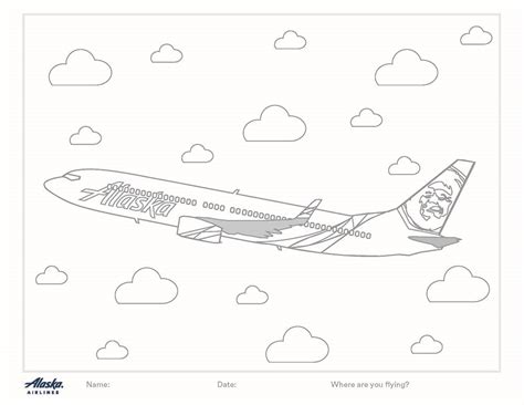 6 Alaska Airlines coloring pages you can color at home – Alaska