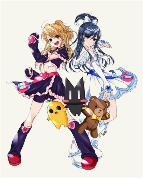 Cure Black Cure White Aihara Yuzu And Aihara Mei Precure And 2 More