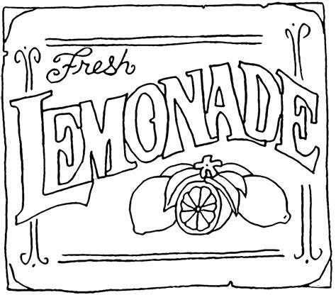Lemonade Coloring Pages - Best Coloring Pages For Kids | Lemonade stand sign, Lemonade sign, Diy