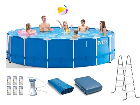 Intex 28241eh 15ft X 48in Metal Frame Above Ground Pool Set With Pump