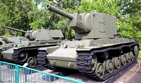 Preserved Soviet Kv 2 152mm Heavy Tank In Moscow Central Armed Forces