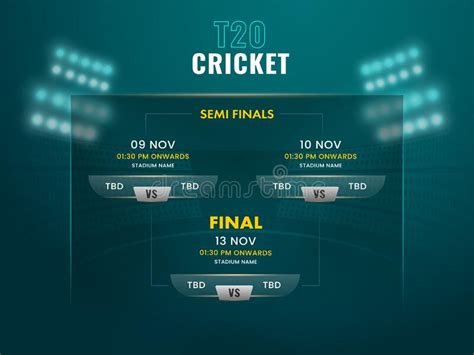 T20 Cricket Semi Final And Final Fixtures Schedule Structure On