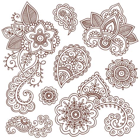 Tattoo Mehndi Henna Paisley Clip Art Ham Pattern Pattern Vector