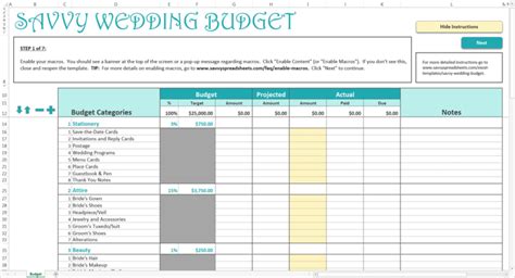 Budget Calendar Spreadsheet Intended For How To Use The Savvy Wedding
