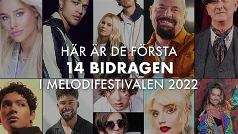Här är De Första 14 Bidragen I Melodifestivalen 2022 Video