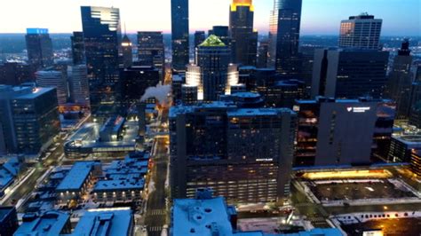 Minneapolis Skyline At Night Pics Stock Videos And Royalty Free Footage