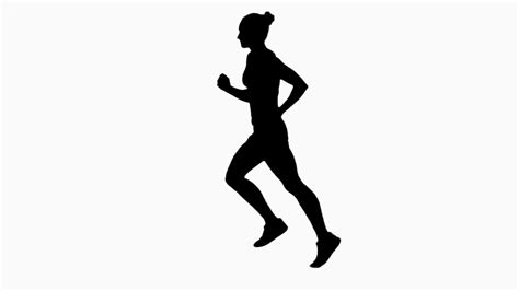 Woman Running Silhouette At Getdrawings Free Download