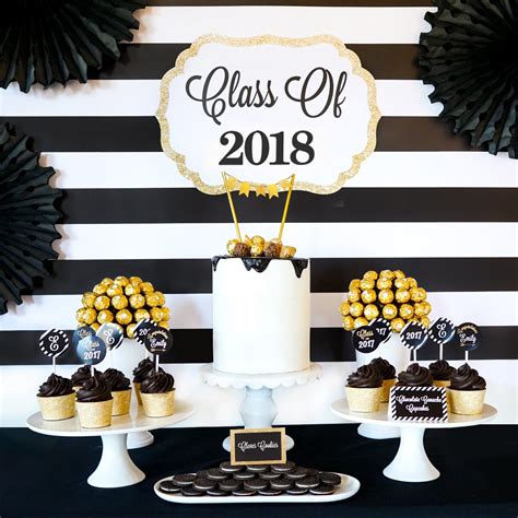 Create This Beautiful Bold Black And Gold Graduation Set Up For Under