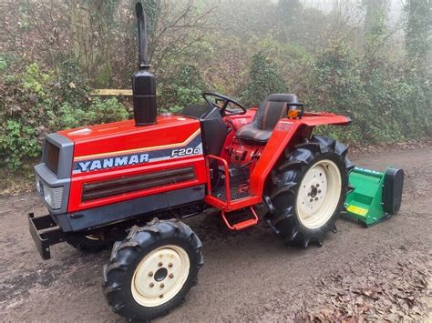 20hp Yanmar F20d 4wd Compact Tractor And New Flail Mower Watch Video