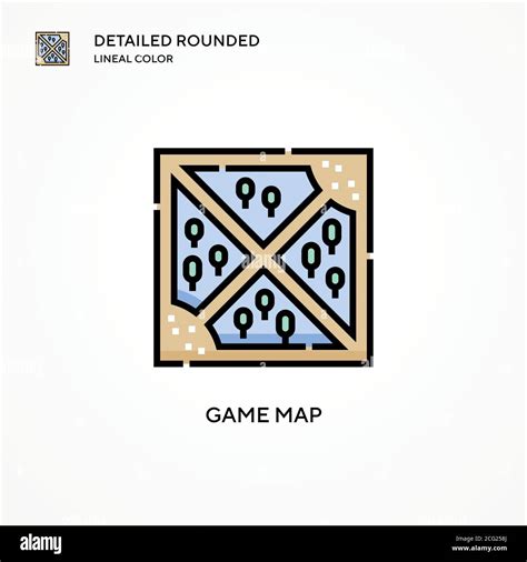 Game Map Vector Icon Modern Vector Illustration Concepts Easy To Edit