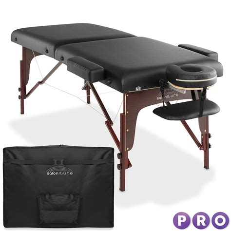 Portable Reiki Massage Table With Memory Foam Tilt Backrest Carrying