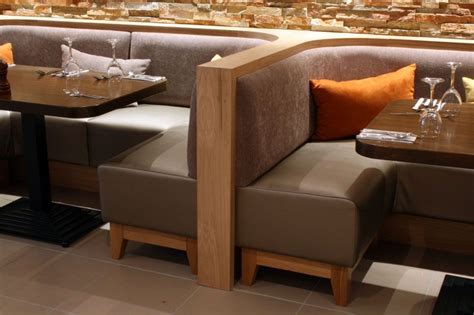 Everything you need in one essential piece, this convertible sofa even has a side table built in! Image result for wooden restaurant dining bench ...