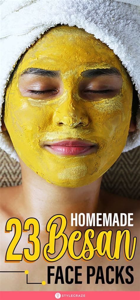 Homemade Besan Face Packs For All Skin Types Homemade Face Pack
