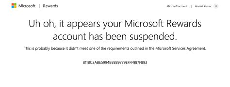 Microsoft Rewards Account Suspended And Support Has Not Responded